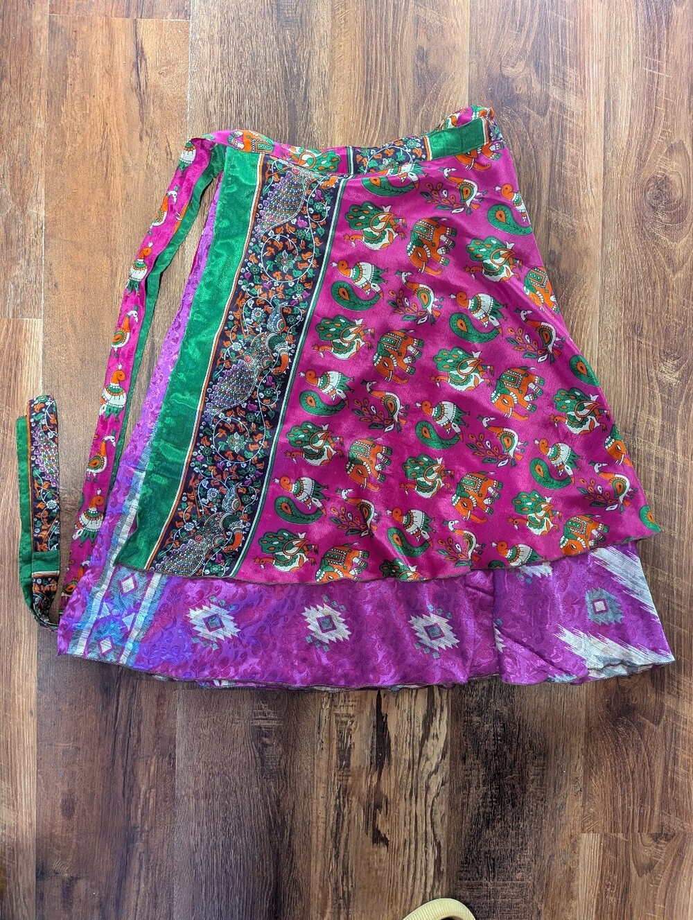 Sari Skirt With Elephants And Birds